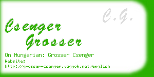 csenger grosser business card